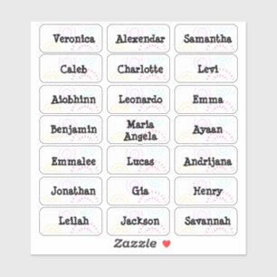 Fireworks Multiple Name Stickers