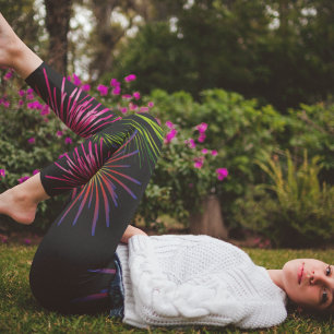Fireworks New Year Eve Colourful Celebration Leggings
