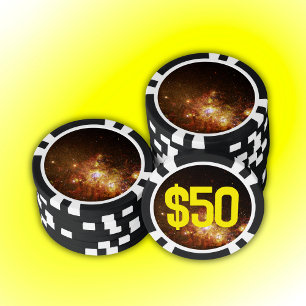 Fireworks of Star Formation Yellow Poker Chips