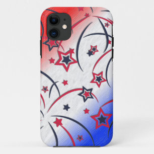 Fireworks on Red White Blue Case-Mate iPhone Case
