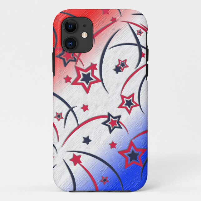 Fireworks on Red White Blue Case-Mate iPhone Case (Back)