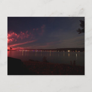 Fireworks Over Atwood Lake, Ohio Postcard