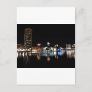 Fireworks over Downtown Baltimore Postcard
