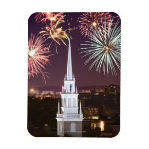 Fireworks over downtown Boston landmark Magnet