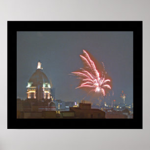 Fireworks over Lima, Peru on Christmas Eve 2A Poster