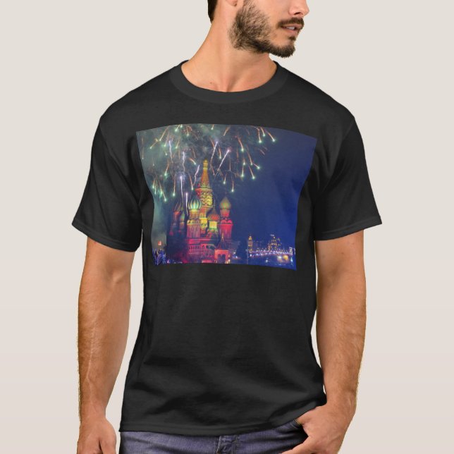 Fireworks over Red Square T-Shirt (Front)