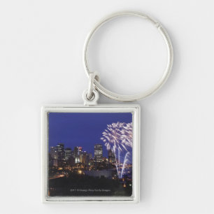 Fireworks Over The City Key Ring