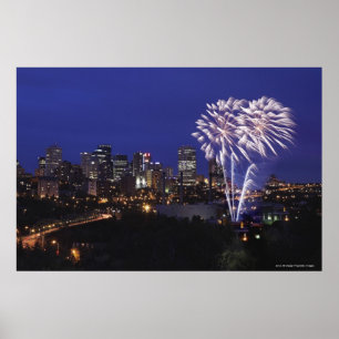 Fireworks Over The City Poster