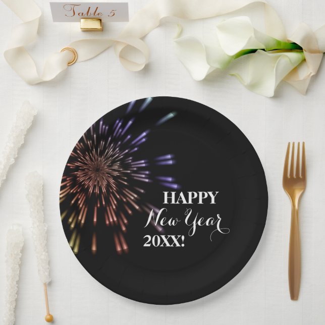 Fireworks Paper Plate (Wedding)