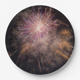 Fireworks paper plates