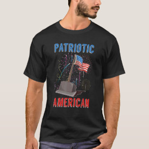 Fireworks Patriotic American Usa Flag Freedom 4th T-Shirt