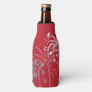 Fireworks Patriotic Bottle Cooler