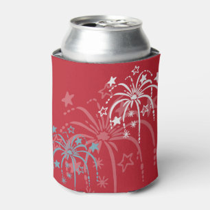 Fireworks Patriotic Edible Can Cooler