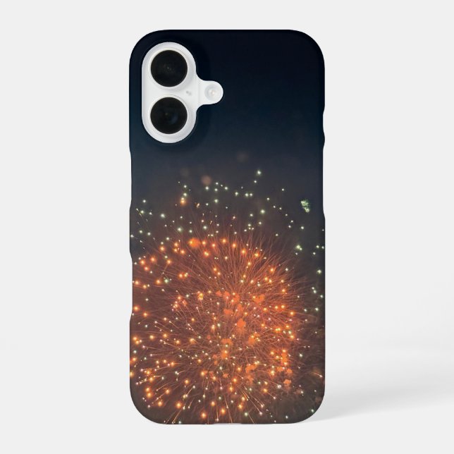 Fireworks Photo iPhone 16 Case (Back)