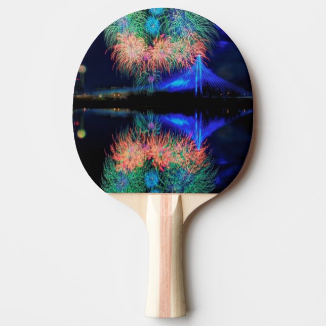 Fireworks Ping Pong Paddle (Front)