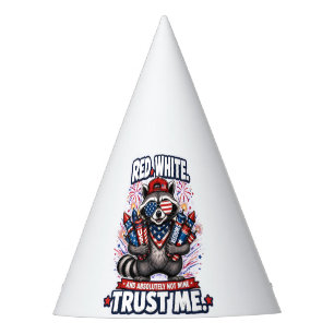 Fireworks Racoon 4th of July Party Hat