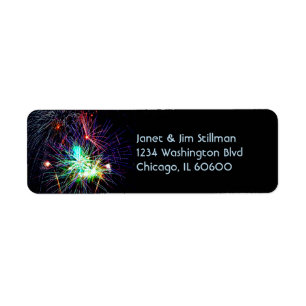 Fireworks Return Address Labels
