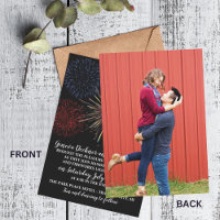 Fireworks Sky Fourth of July Wedding Invitation