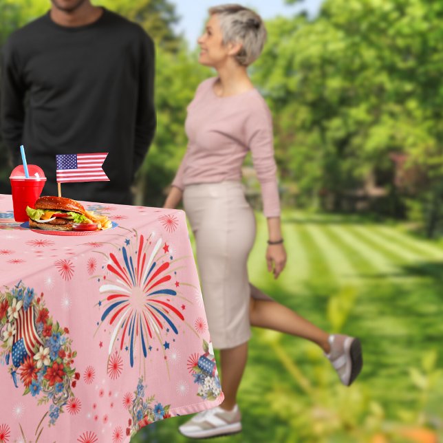 Fireworks Sparks Independence Party  Tablecloth (Creator Uploaded)