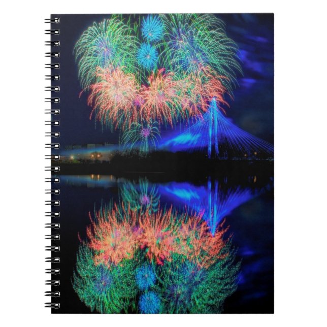 Fireworks Spiral Notebook (Front)