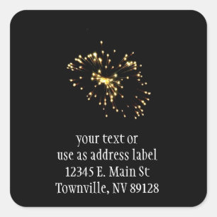 Fireworks Spray Square Sticker