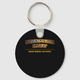 Fireworks Staff Pyrotechnican Pyro Fire Party Gift Key Ring