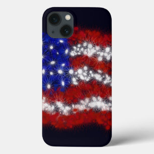 Fireworks Stars and Stripes American Flag iPhone 13 Case