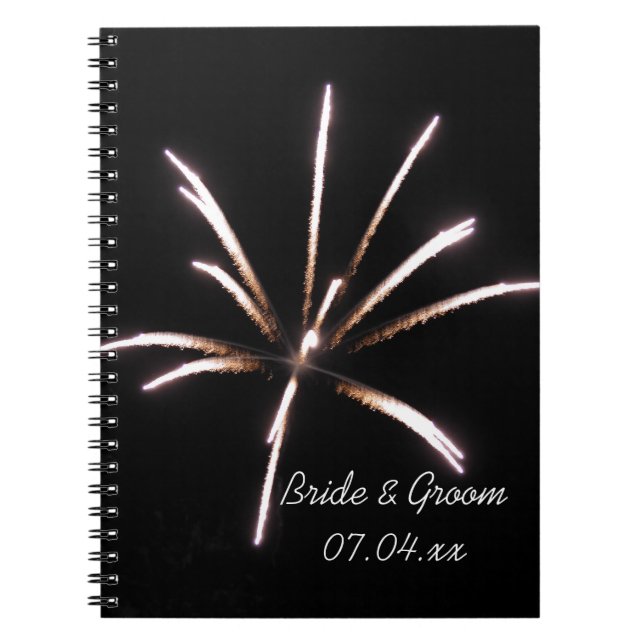 Fireworks Summer Wedding Notebook (Front)