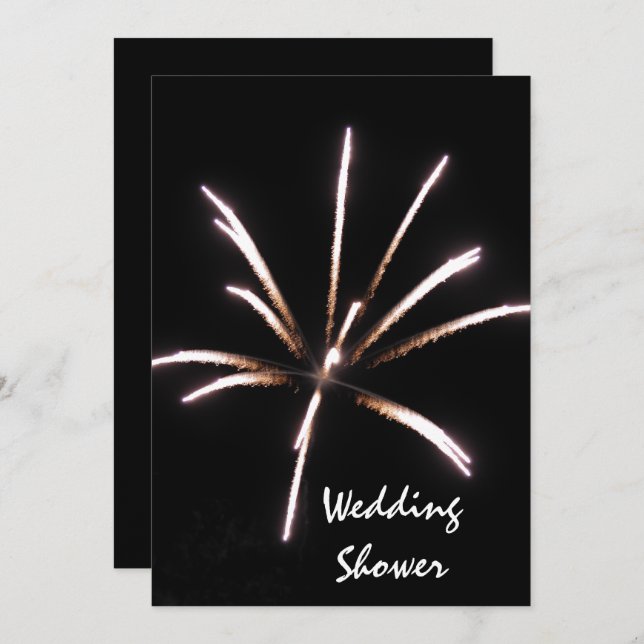 Fireworks Summer Wedding Shower Invitation (Front/Back)
