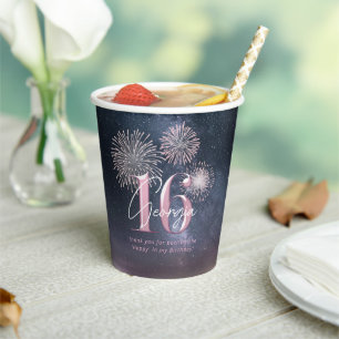 Fireworks Sweet 16 Midnight Blush ID984 Paper Cups