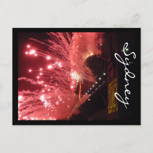 fireworks sydney holiday postcard