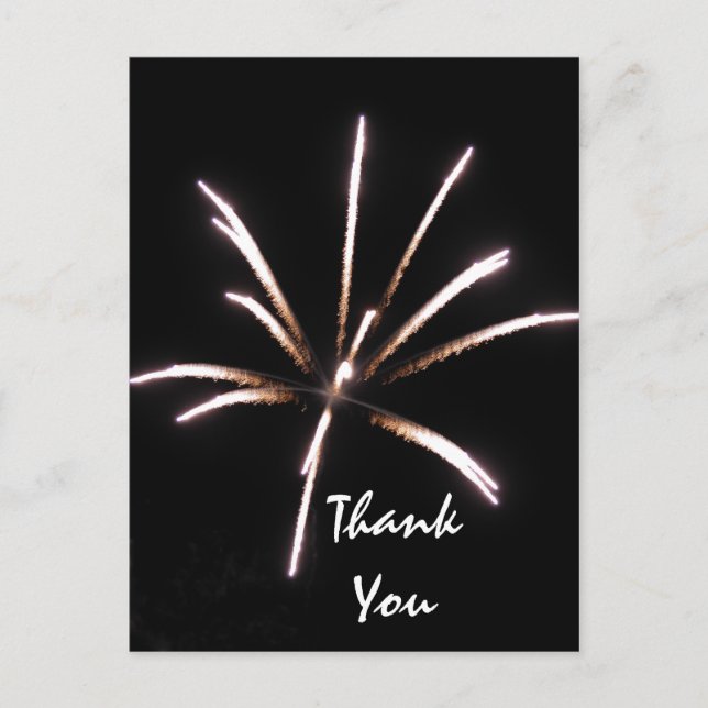 Fireworks Thank You Note Card (Front)
