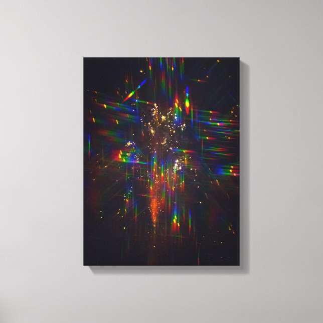 Fireworks through 3D Glasses 2 Canvas Print (Front)