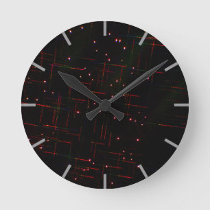 Fireworks through 3D Glasses 6 Round Clock