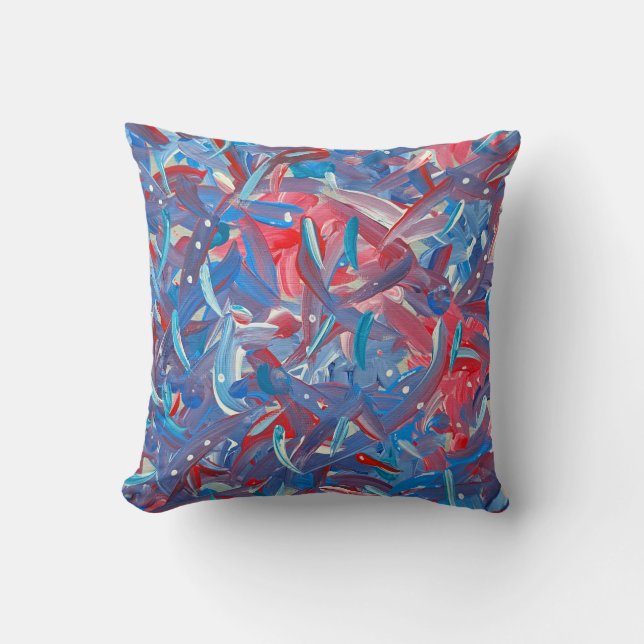 Fireworks Throw Pillow (Front)