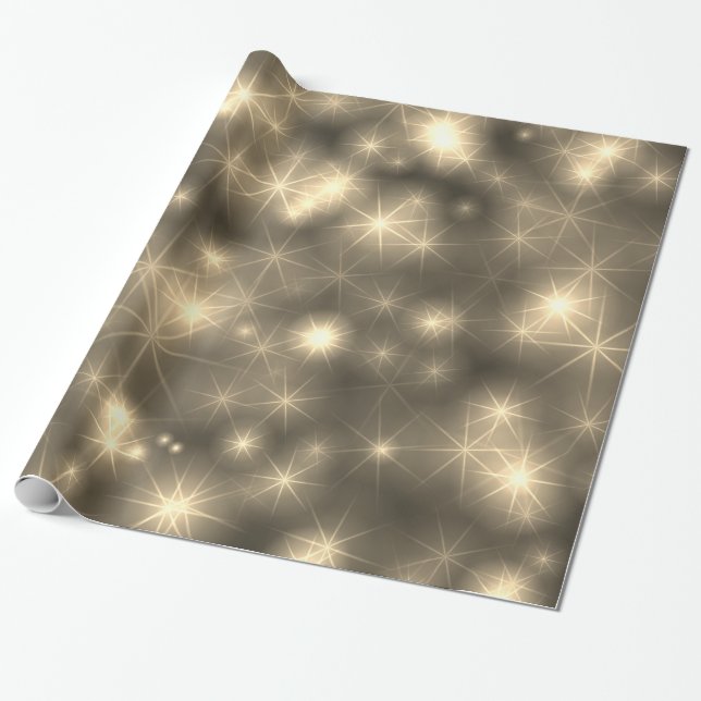 Fireworks Universe Starry Night Stars Wrapping Paper (Unrolled)