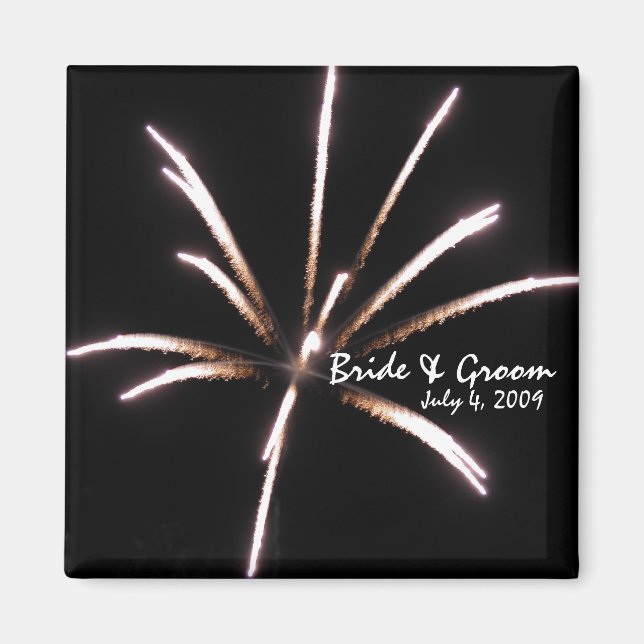 Fireworks Wedding Magnet (Front)