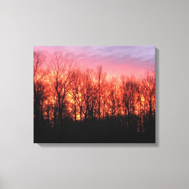 Firey Sunrise Wrapped Canvas (Front)