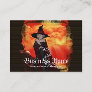 Firey Witch 1 Fantasy Business Cards
