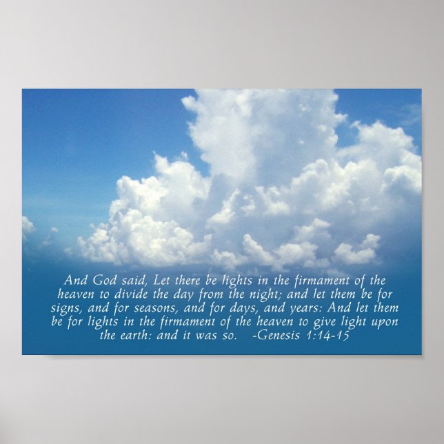 Firmament, Blue Sky Genesis 1:14-15 Print (Front)