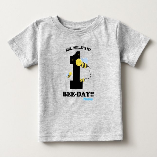 first 1st birthday bee party baby T-Shirt (Front)
