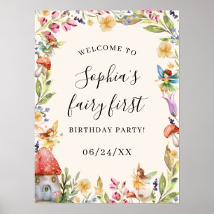 First 1st Birthday Sign Welcome