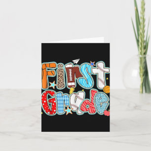 First 1st Grade Boy Baseball Basketball Football S Card