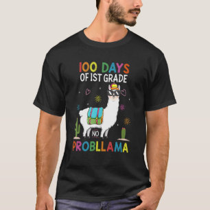 First 1st Grade No Prob Llama Teacher 100th Day of T-Shirt