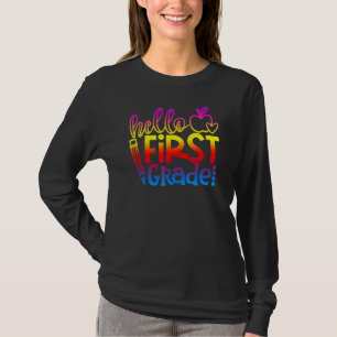 First 1st Grade Teacher Kid First Day Back To Scho T-Shirt