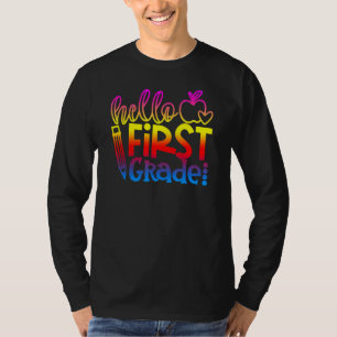 First 1st Grade Teacher Kid First Day Back To Scho T-Shirt