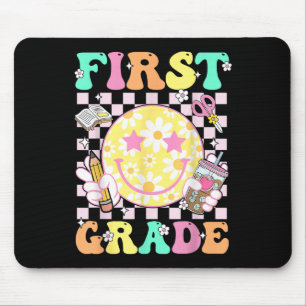First 1st Grade Teacher Kid Preppy First Day Of Sc Mouse Pad