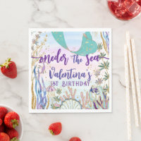 First 1st ONEder the Sea Birthday Mermaid Glitter