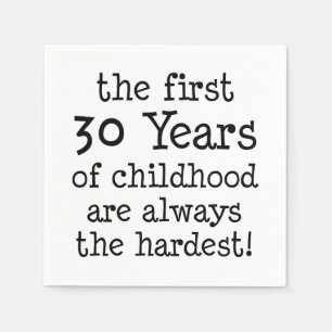First 30 Years Of Childhood Napkins