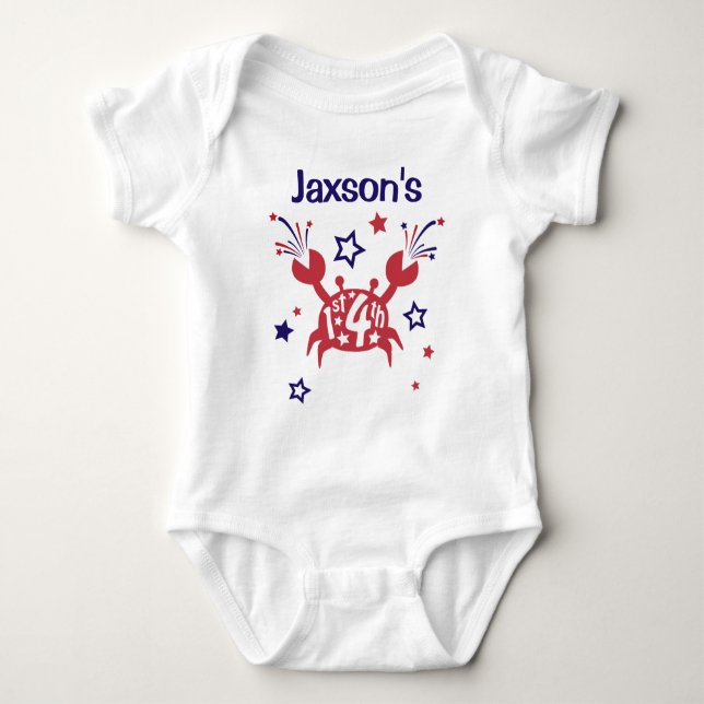 First 4th of July Bodysuit Baby's 1st 4th Shirt (Front)